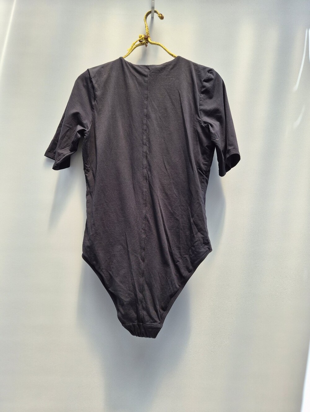 Everlane Supima Cotton Short Sleeve Bodysuit Black Large Clean Girl Minimalist - Picture 11 of 16